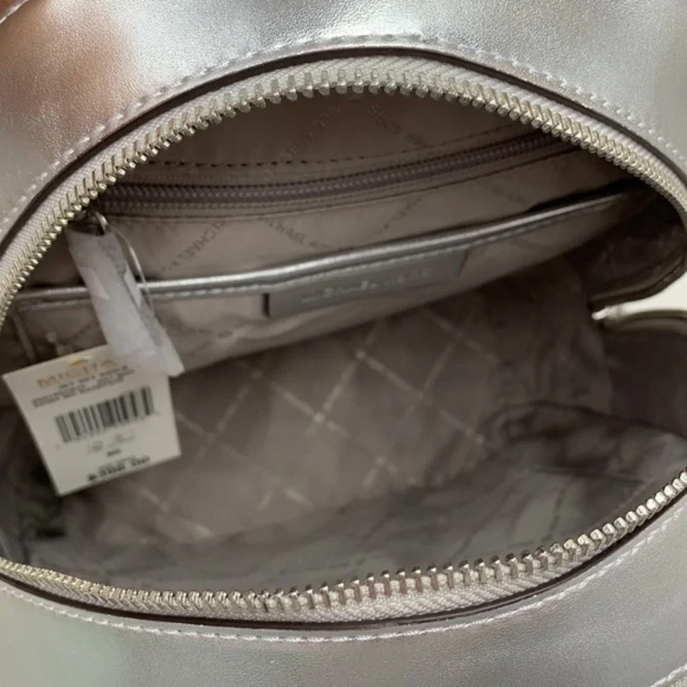 Michael Kors Jet Set Girls Adina Medium Backpack Bright White Silver Multi
